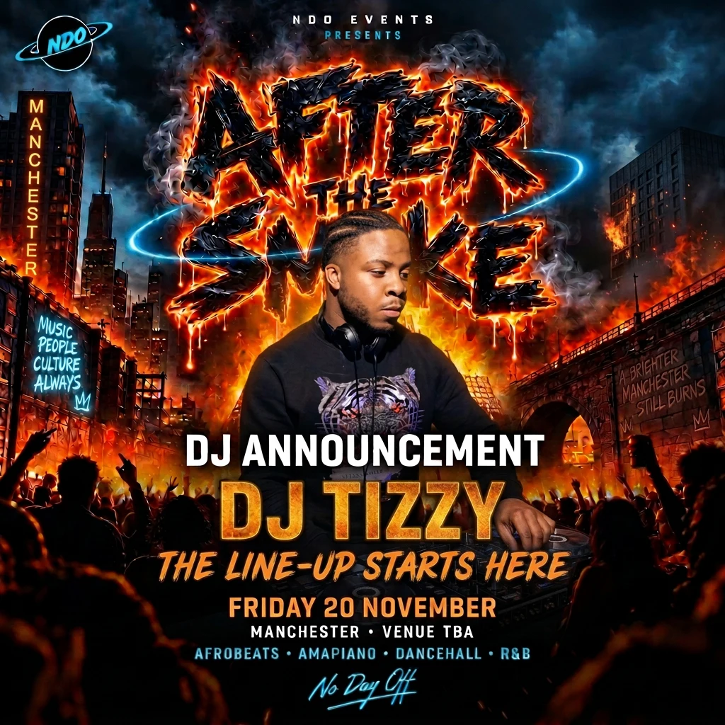 DJ TIZZY announcement flyer